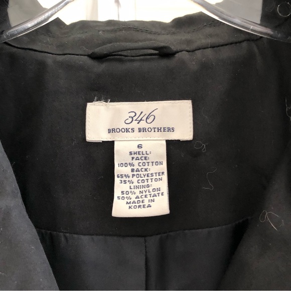 Black Brooks Brothers 346 Trench Coat size 6 (small) - Picture 4 of 5